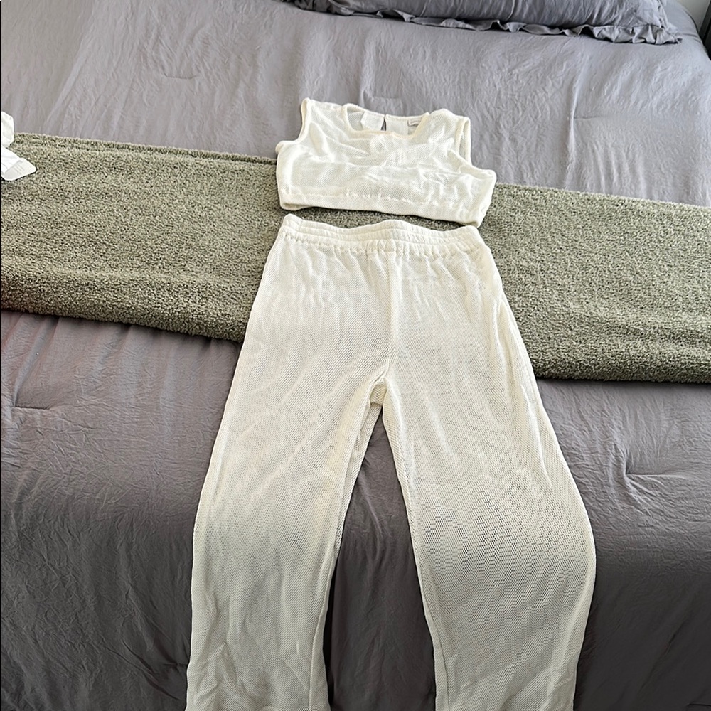 Elegant Cream Swim Coverup Set
